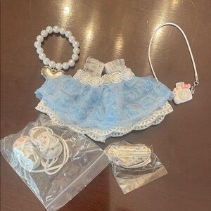 Labubu luxury dress shoes fanny pack camera necklace new